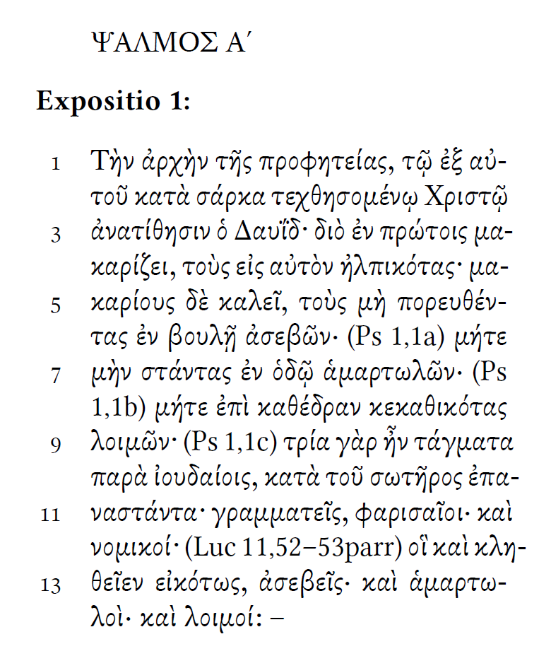 Expositiones in Psalmos - Psalm 1 - Expositio 1
